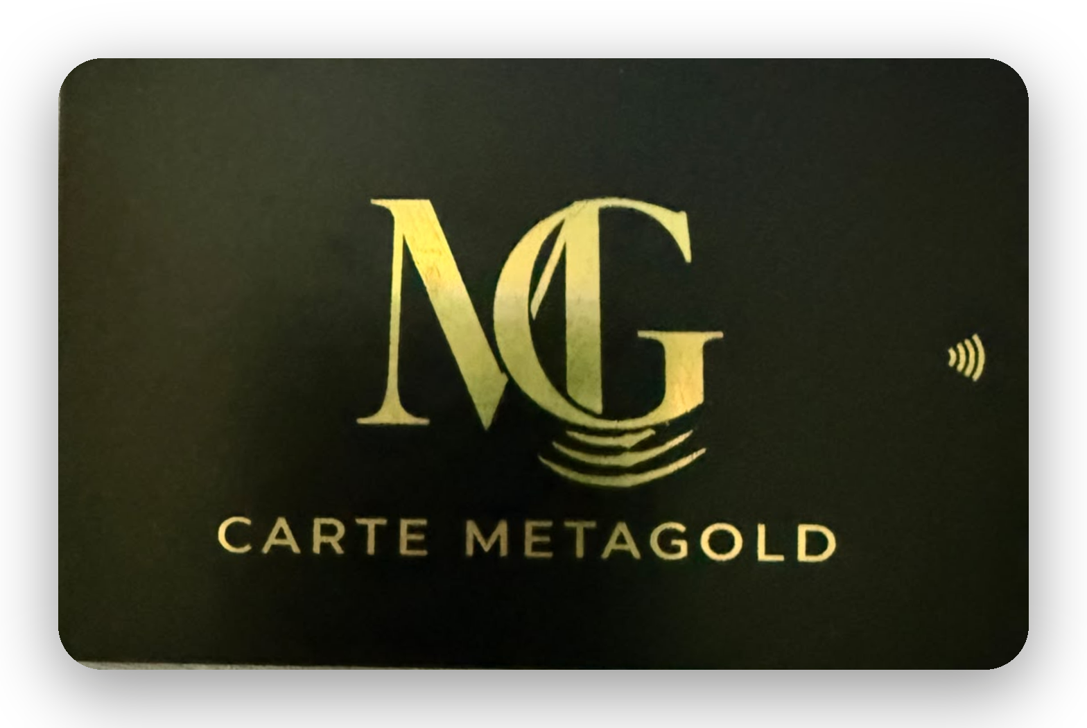 La carte Métagold, noire et or