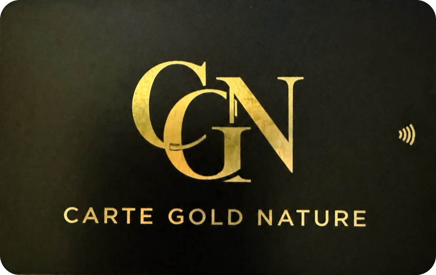 La Carte Gold Nature, carte de visite numérique noire et or